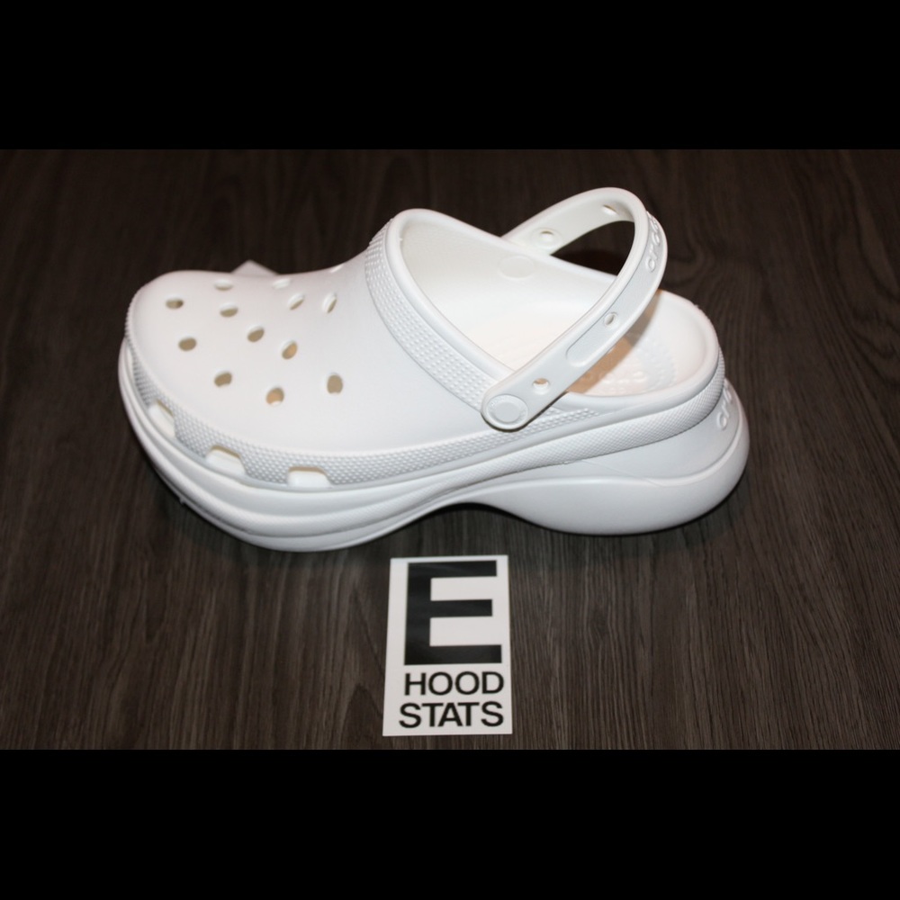 ❌S⭕️LD❌Classic Bae White Platform Crocs Clog Womens Size 8 - Picture 6 of 14
